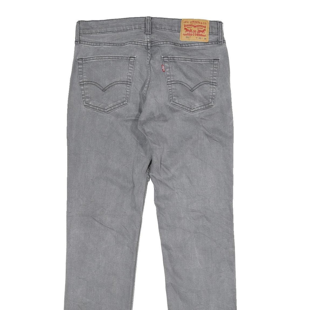LEVI'S 511 Mens Slim Grey Denim Medium Wash Jeans W32 L34 Stylish Fit