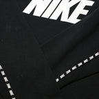 NIKE Womens Black Sweatshirt Crew Neck S Cotton Blend Logo Stripe Casual