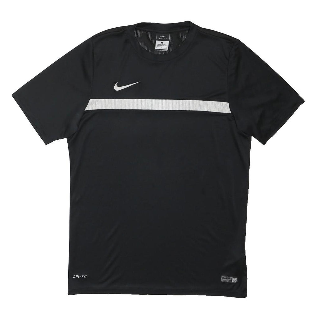 NIKE Mens Black & White Sports Graphic T-Shirt L Short Sleeve Crew Neck