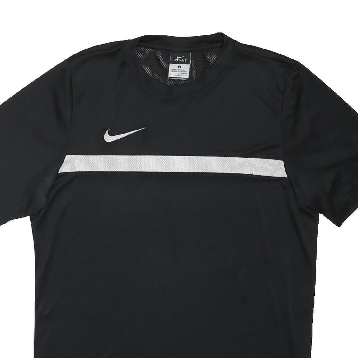 NIKE Mens Black & White Sports Graphic T-Shirt L Short Sleeve Crew Neck