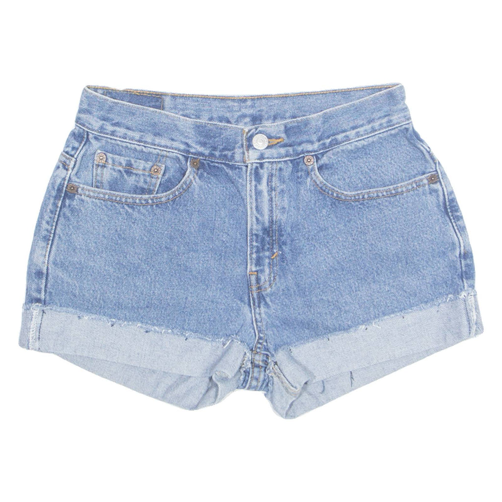 LEVI'S Turn Up 505 Womens Denim Shorts Blue Relaxed XS W26