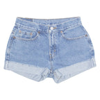 LEVI'S Turn Up 505 Womens Denim Shorts Blue Relaxed XS W26