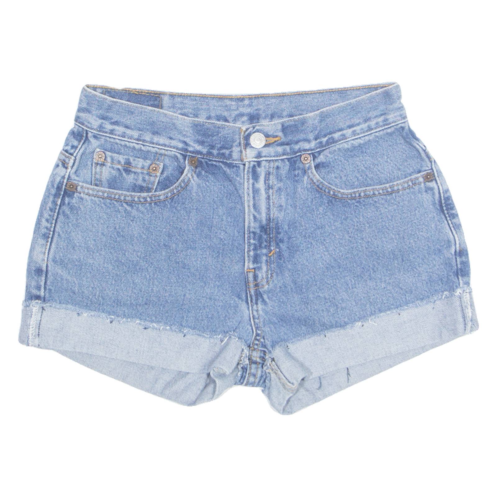 LEVI'S Turn Up 505 Womens Denim Shorts Blue Relaxed XS W26