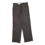 DICKIES Mens Regular Fit Black Cotton Blend Trousers W32 L30 Workwear Zip