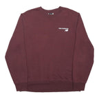 NEW BALANCE Mens Maroon Crew Neck L Cotton Blend Casual Sweatshirt