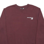 NEW BALANCE Mens Maroon Crew Neck L Cotton Blend Casual Sweatshirt