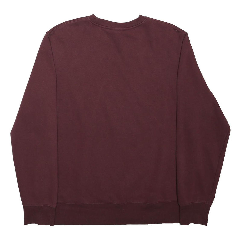 NEW BALANCE Mens Maroon Crew Neck L Cotton Blend Casual Sweatshirt