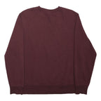 NEW BALANCE Mens Maroon Crew Neck L Cotton Blend Casual Sweatshirt