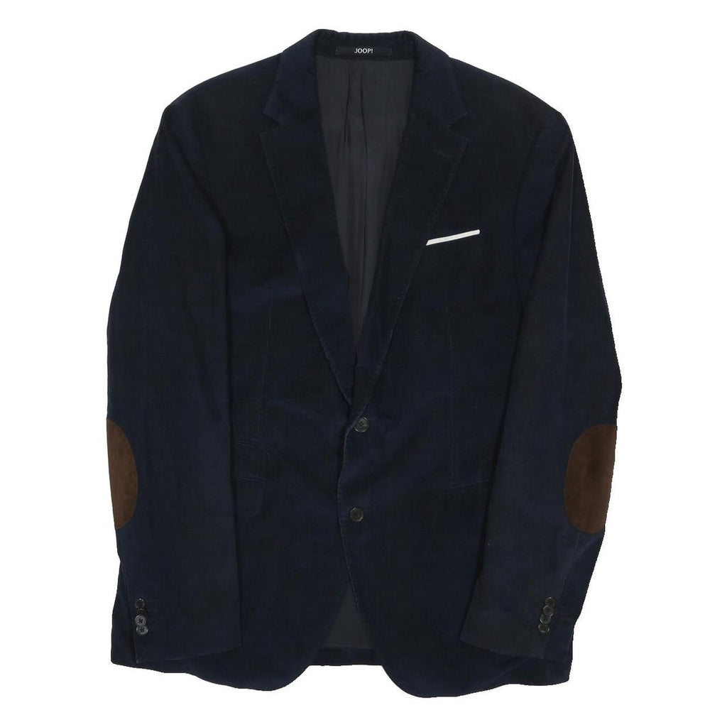 JOOP! Mens Navy Blue Cotton Blend Blazer XL Button Plain Classic Jacket