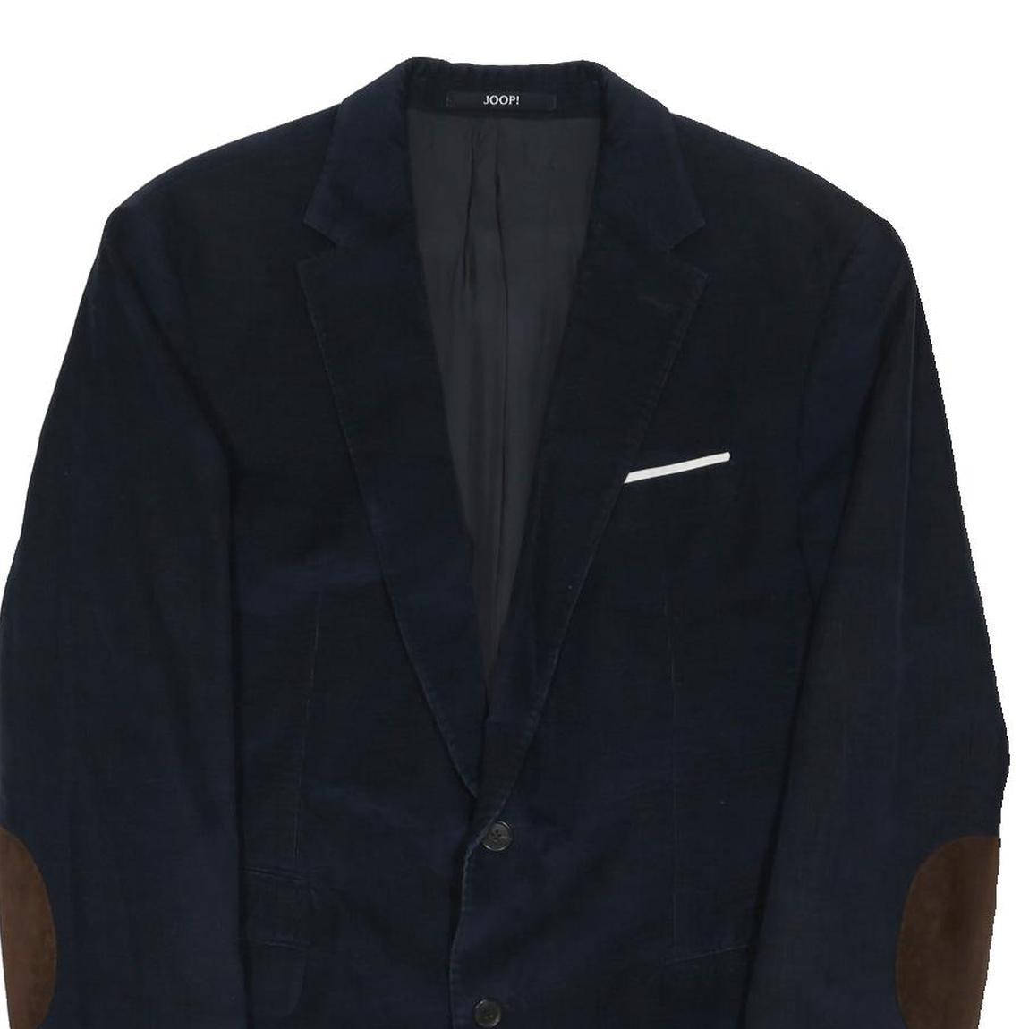 JOOP! Mens Navy Blue Cotton Blend Blazer XL Button Plain Classic Jacket
