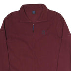 HENRY BARROWS Mens Maroon Jacket L Polyester Blend Plain Zip Casual Lightweight