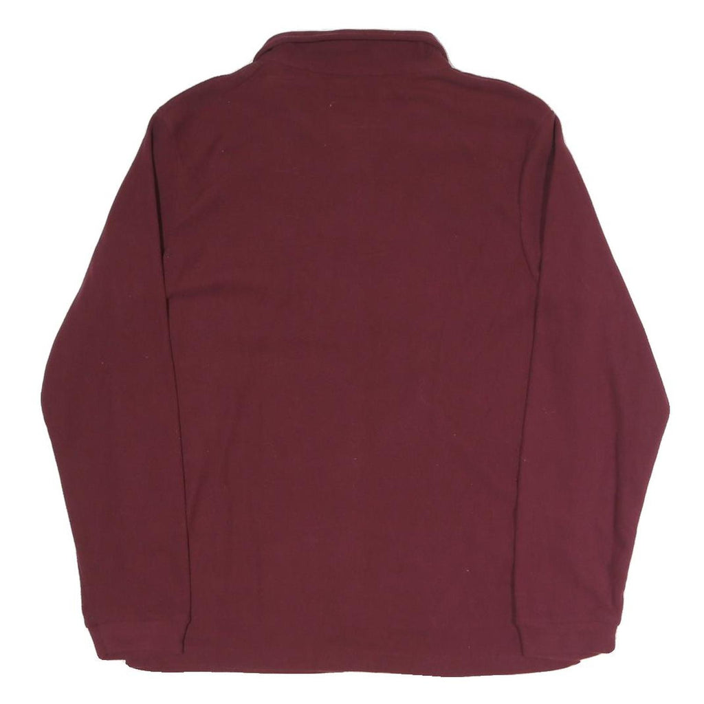 HENRY BARROWS Mens Maroon Jacket L Polyester Blend Plain Zip Casual Lightweight