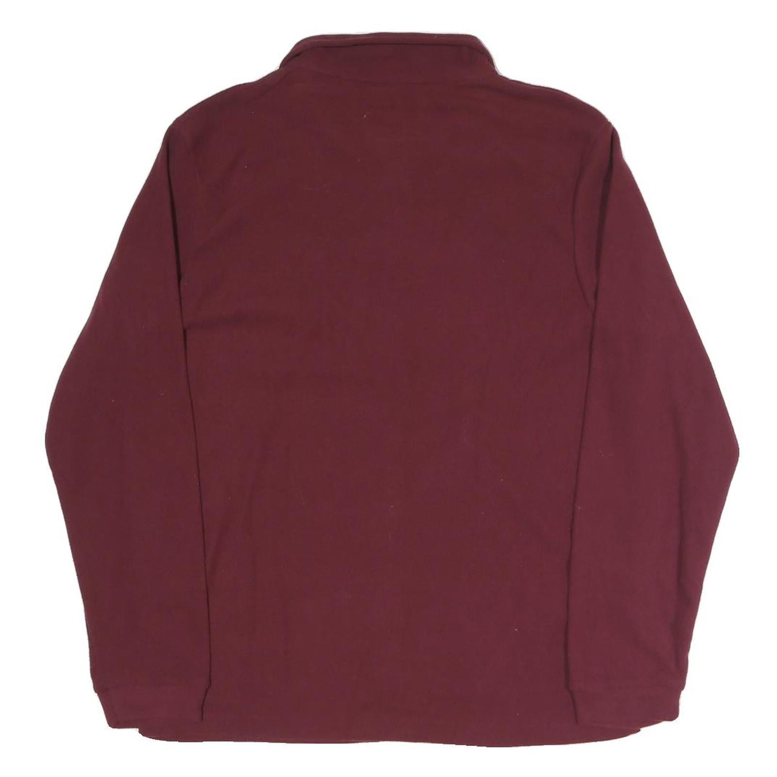 HENRY BARROWS Mens Maroon Jacket L Polyester Blend Plain Zip Casual Lightweight