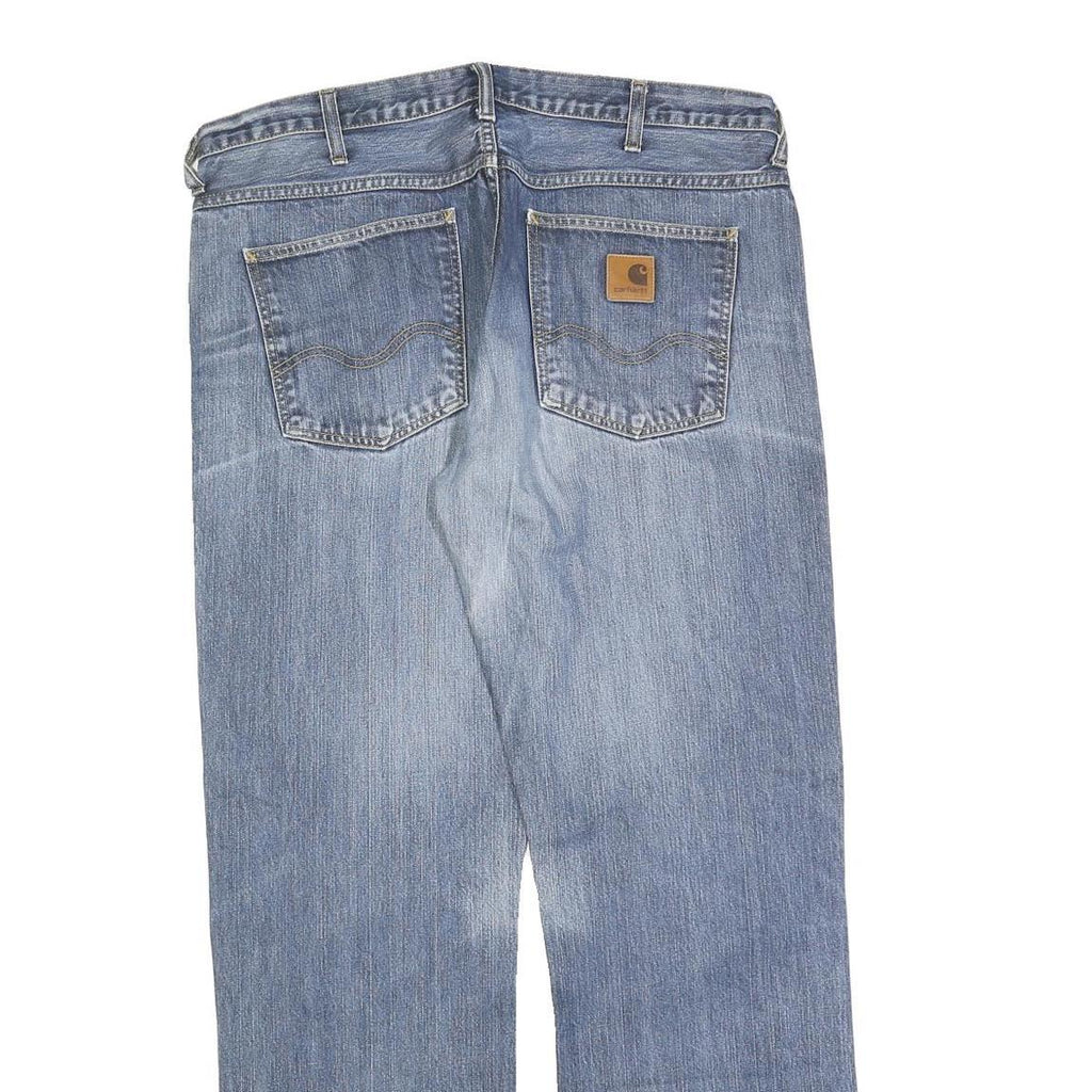 CARHARTT Mens Relaxed Blue Denim Regular Jeans W38 L32 Casual Workwear Zip