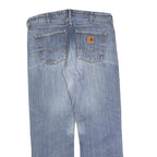 CARHARTT Mens Relaxed Blue Denim Regular Jeans W38 L32 Casual Workwear Zip