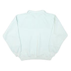 STARTING POINT Womens White Polo Collar L Cotton Blend Sweatshirt Pullover