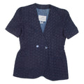 GAI MATTIOLO Womens Blazer Jacket Blue L