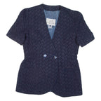 GAI MATTIOLO Womens Blazer Jacket Blue L