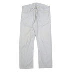 LEVI'S Mens Classic White Cotton Blend Trousers W38 L30 Zip Closure Regular Fit