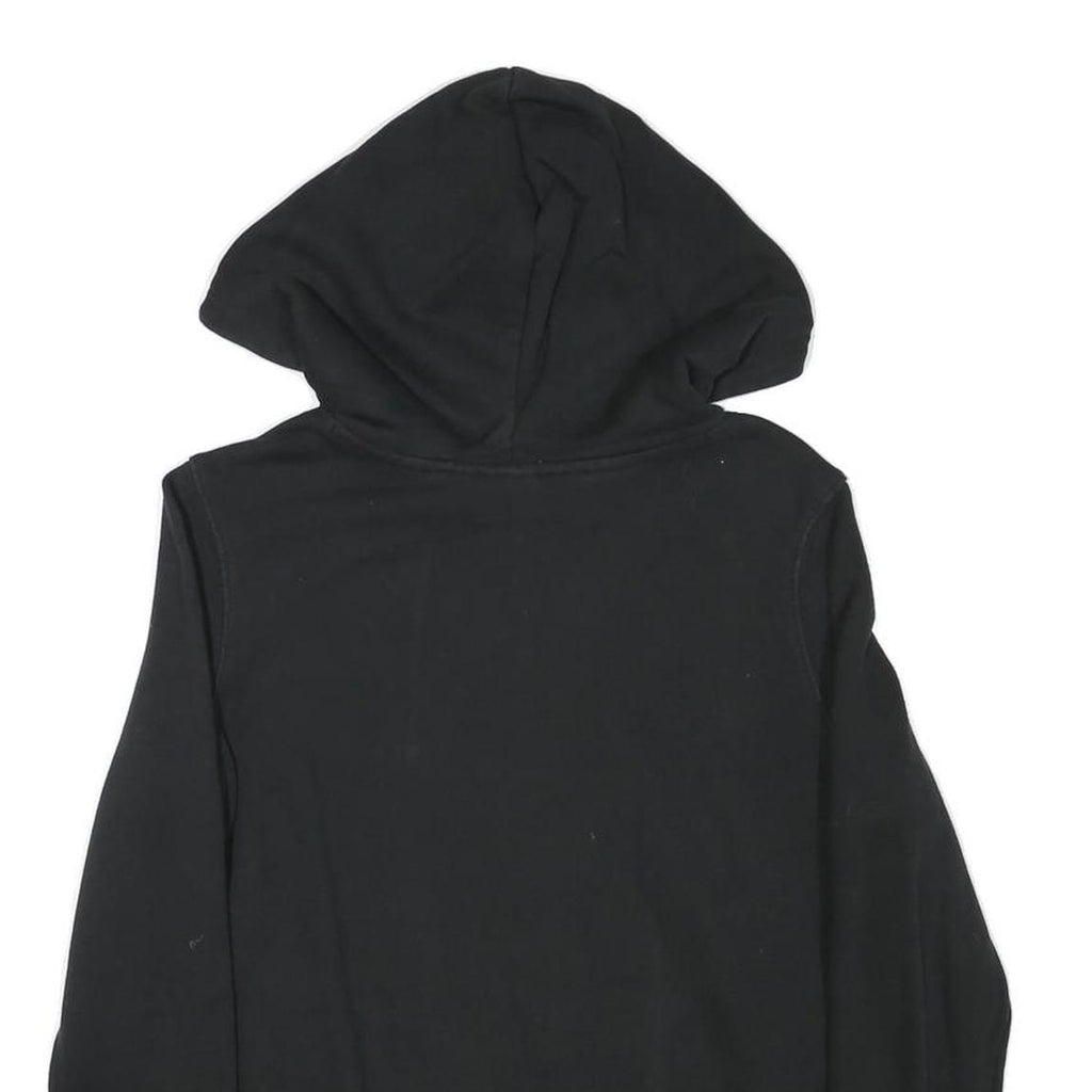 ADIDAS Womens Black Hoodie UK 8 Cotton Blend Pullover Sportswear Casual