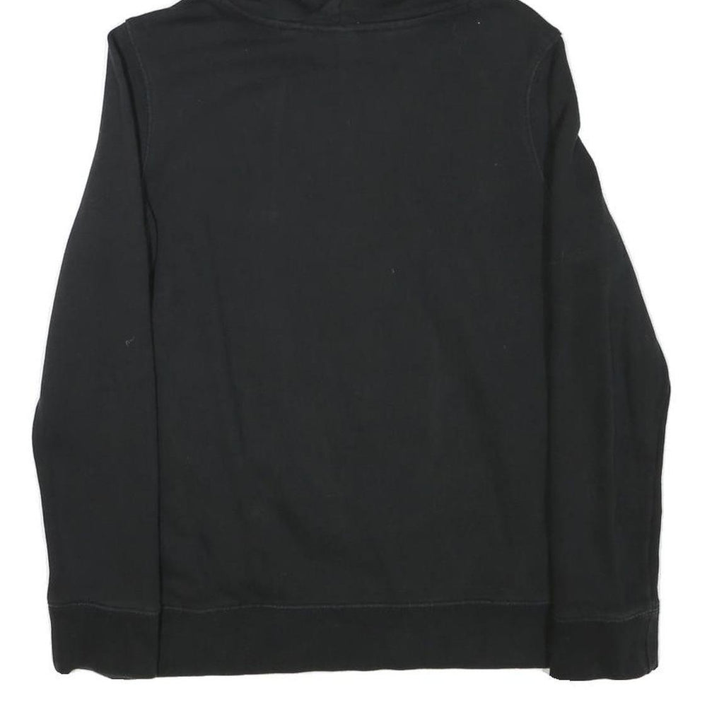 ADIDAS Womens Black Hoodie UK 8 Cotton Blend Pullover Sportswear Casual