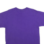 MV SPORT Mens Purple Marian University Graphic T-Shirt L Short Sleeve Crew Neck