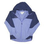 COLUMBIA Womens Blue & Navy Zip Hooded Classic Jacket M Polyester Blend Outdoor