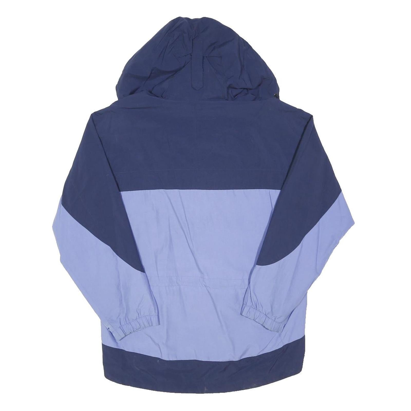 COLUMBIA Womens Blue & Navy Zip Hooded Classic Jacket M Polyester Blend Outdoor