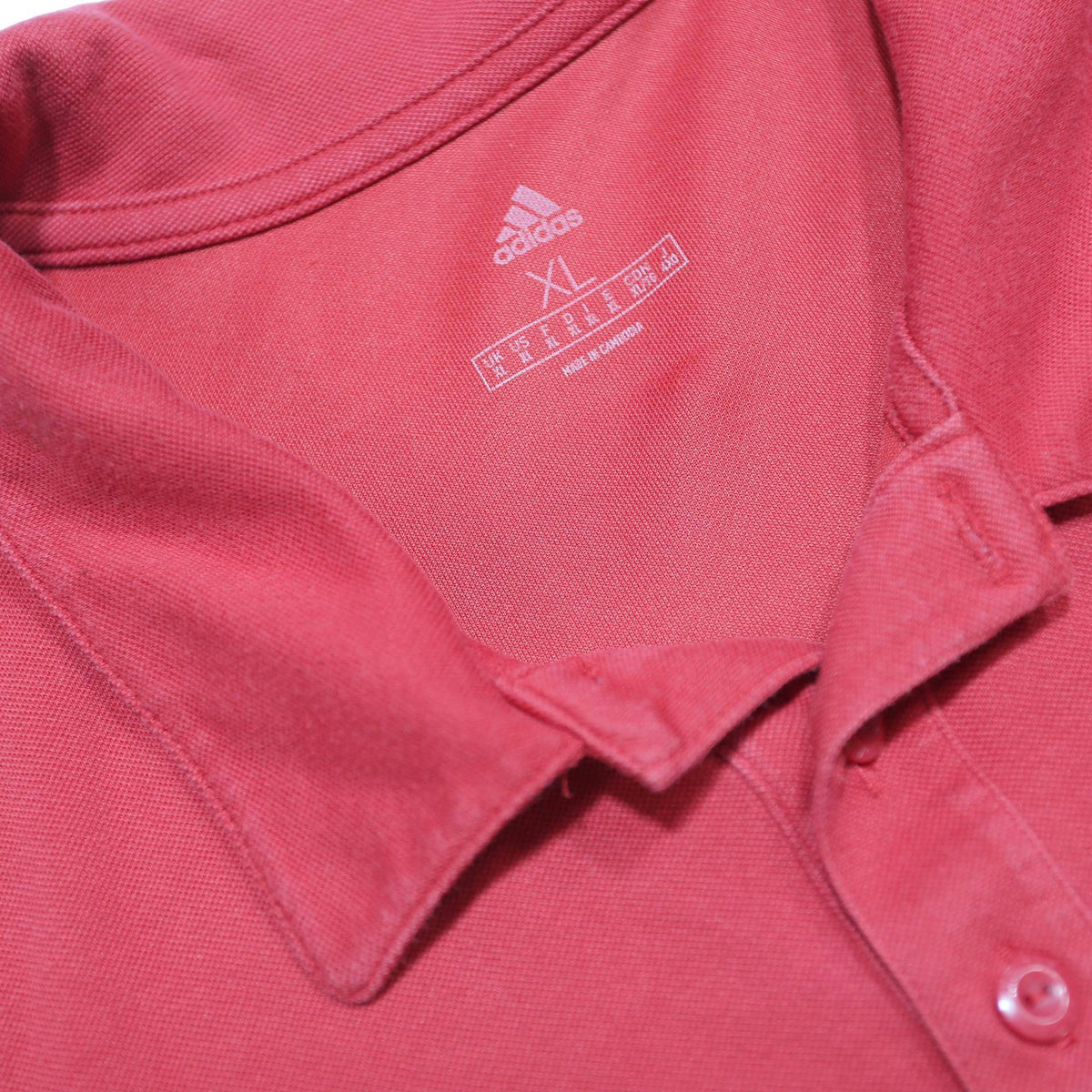 ADIDAS Mens Red Manchester United Short Sleeve Polo Shirt XL Cotton Blend