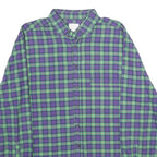 CAUCCI Mens Purple & Green Check Shirt M Long Sleeve Button Shirt Casual