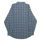 CAUCCI Mens Purple & Green Check Shirt M Long Sleeve Button Shirt Casual