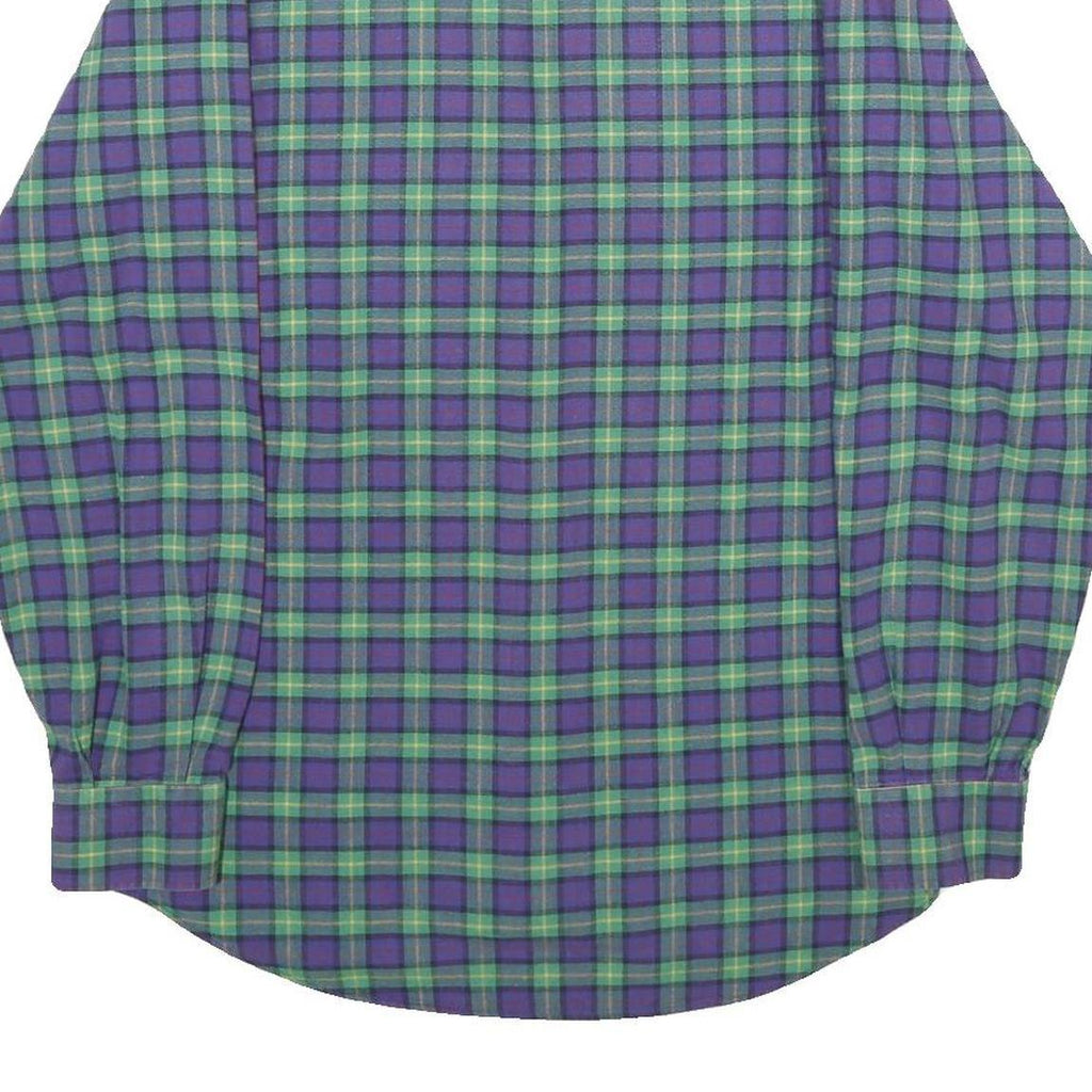 CAUCCI Mens Purple & Green Check Shirt M Long Sleeve Button Shirt Casual
