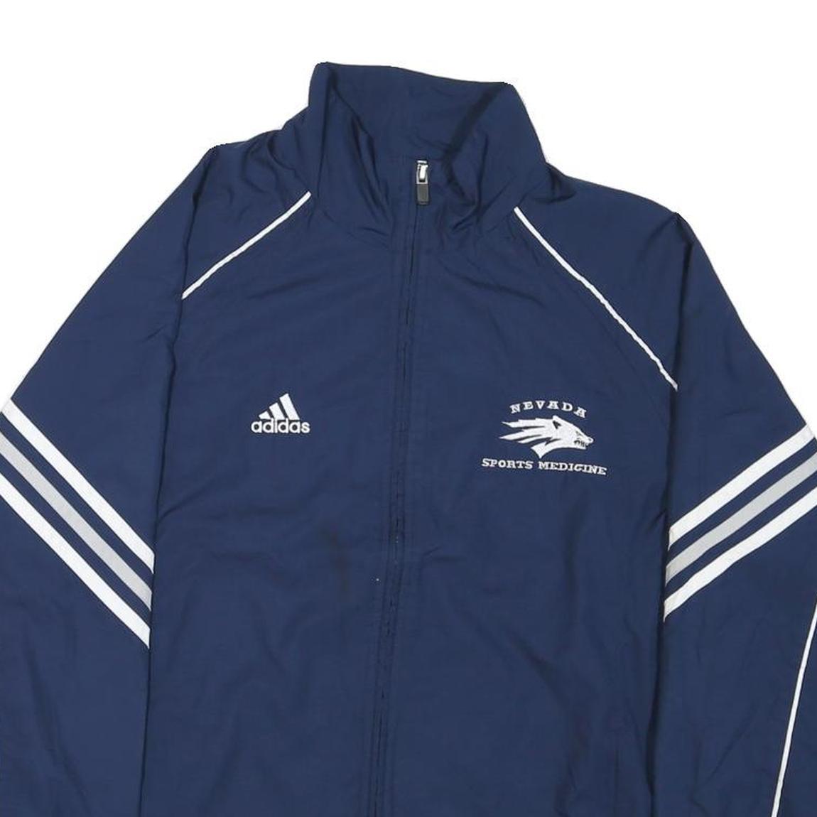 ADIDAS Mens Navy Blue Sports Medicine Zip Jacket XS Polyester Blend Track Top