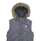 PREDATOR Mens Grey Hooded Zip Jacket M Puffer Quilted Winter Warmwear