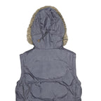 PREDATOR Mens Grey Hooded Zip Jacket M Puffer Quilted Winter Warmwear