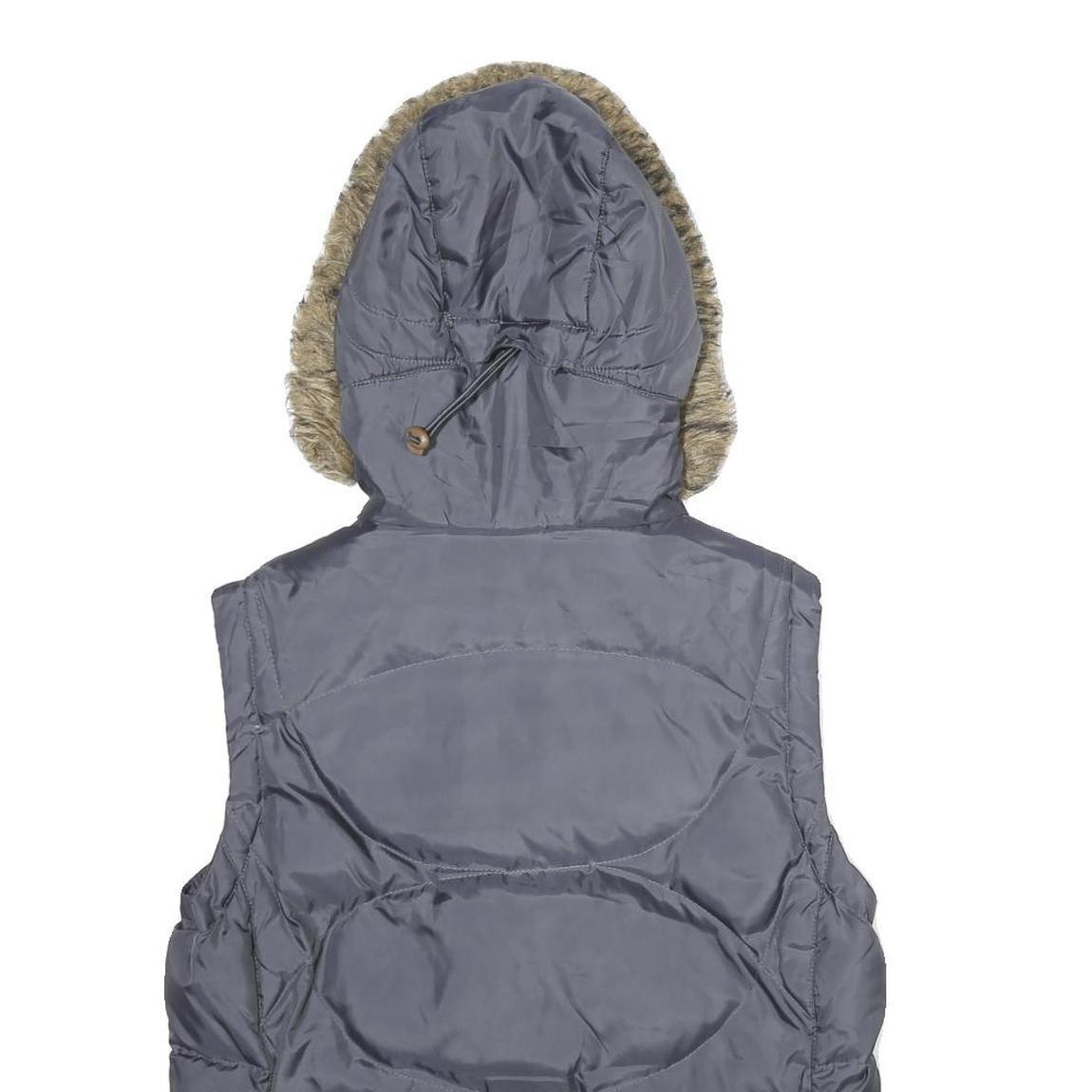 PREDATOR Mens Grey Hooded Zip Jacket M Puffer Quilted Winter Warmwear