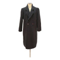 REWORK BILLI Mens Black Wool Blend Long Sleeve Button Jacket L Plain Classic