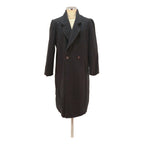 REWORK BILLI Mens Black Wool Blend Long Sleeve Button Jacket L Plain Classic