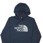 THE NORTH FACE Mens Navy Blue Hoodie S Pullover Logo Front Pocket Comfort Style