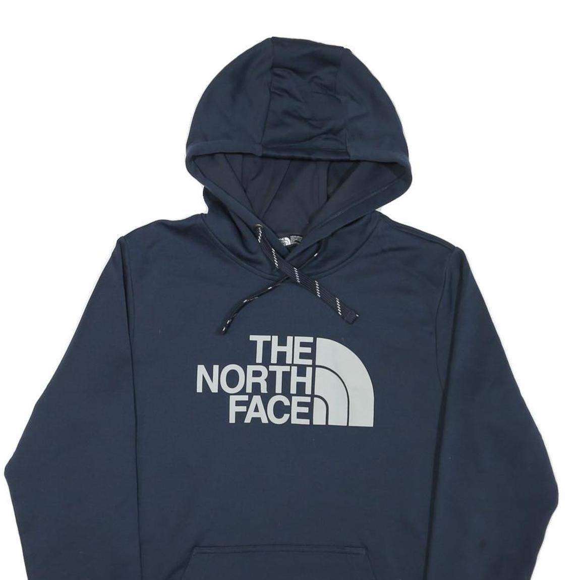 THE NORTH FACE Mens Navy Blue Hoodie S Pullover Logo Front Pocket Comfort Style