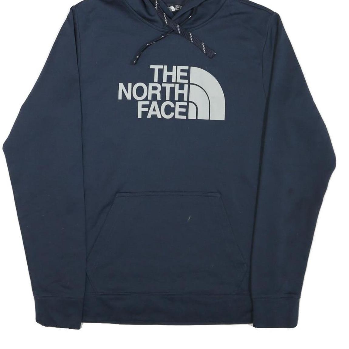 THE NORTH FACE Mens Navy Blue Hoodie S Pullover Logo Front Pocket Comfort Style
