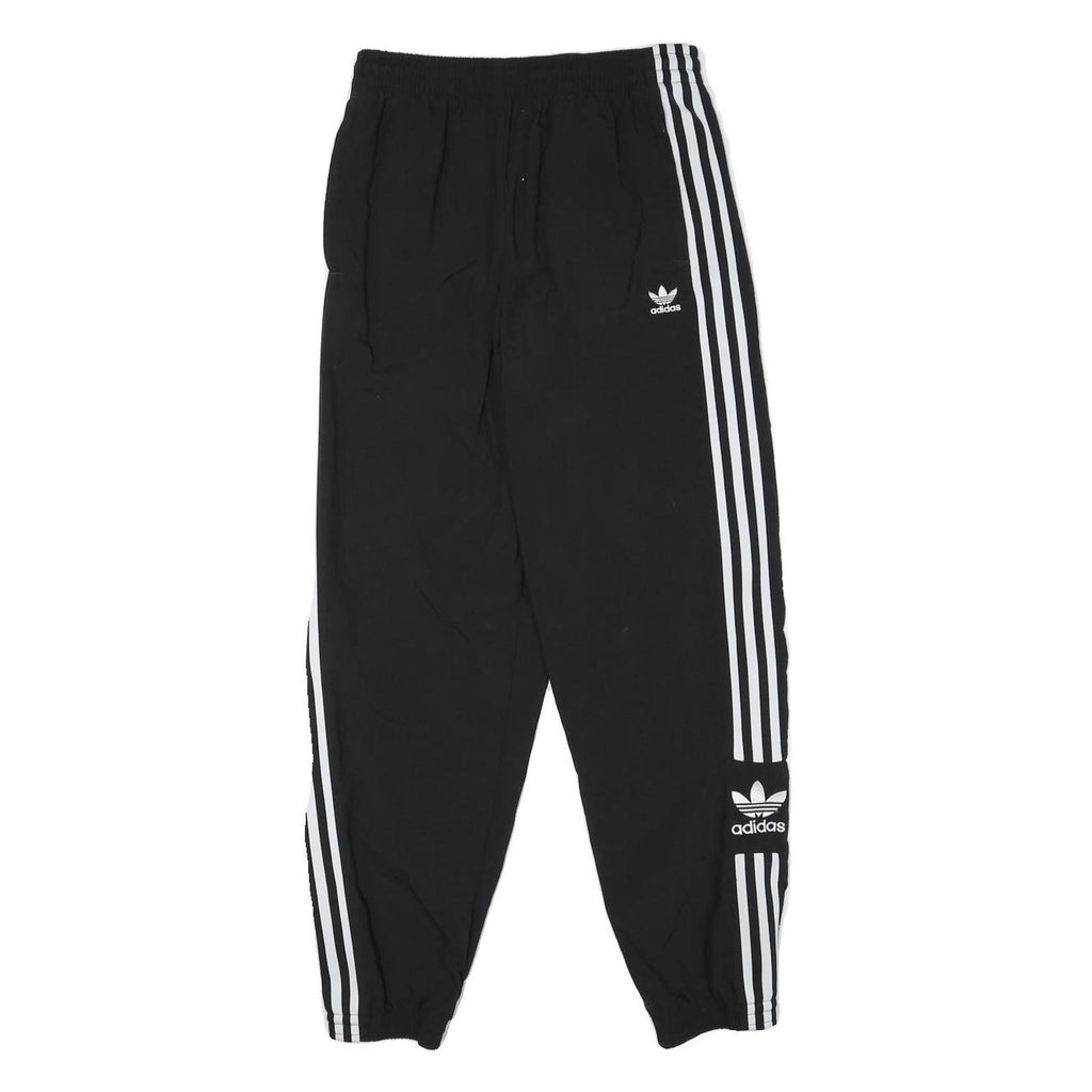 ADIDAS Womens Joggers Black & White Regular Tapered UK 10 W25 L27 Casual Sports