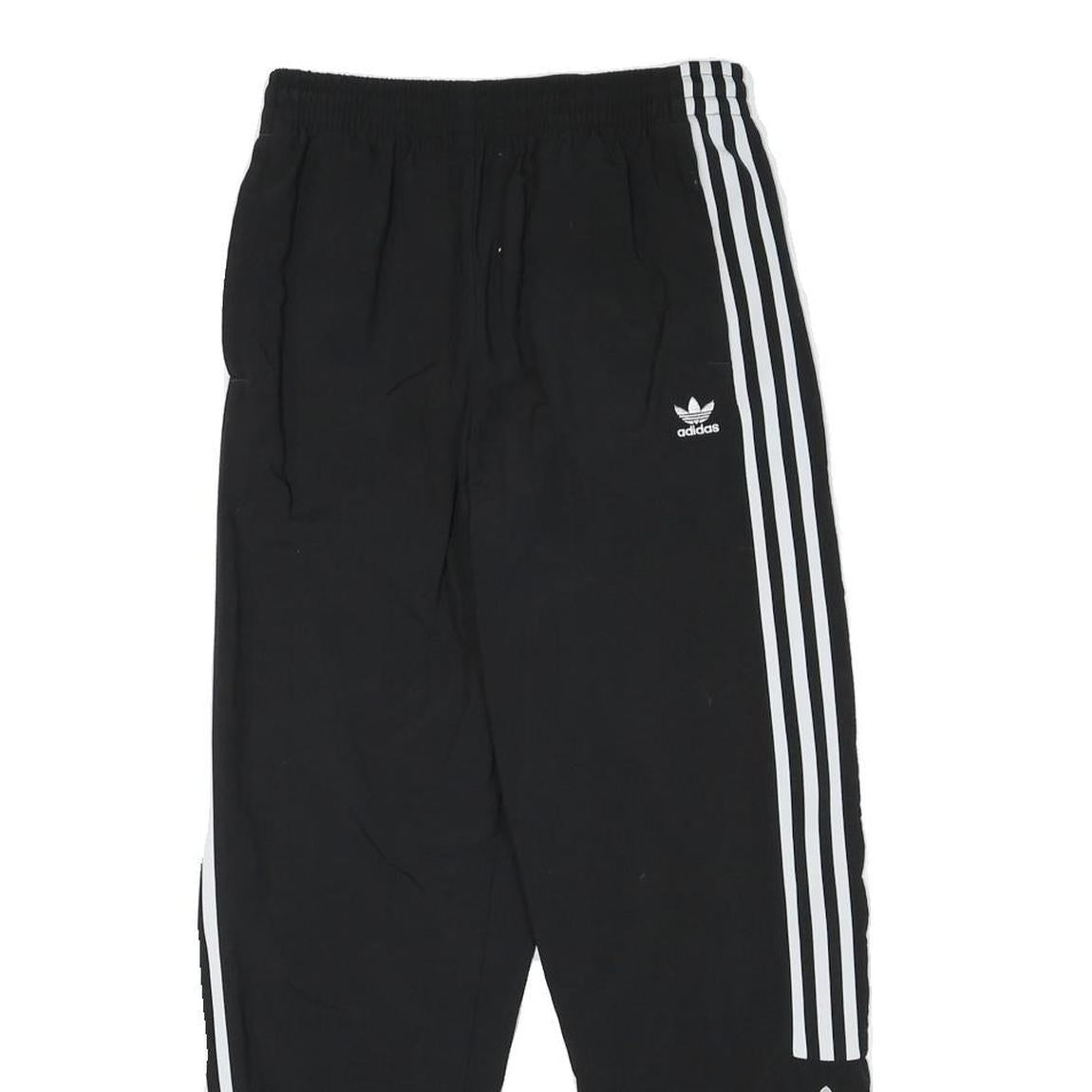 ADIDAS Womens Joggers Black & White Regular Tapered UK 10 W25 L27 Casual Sports