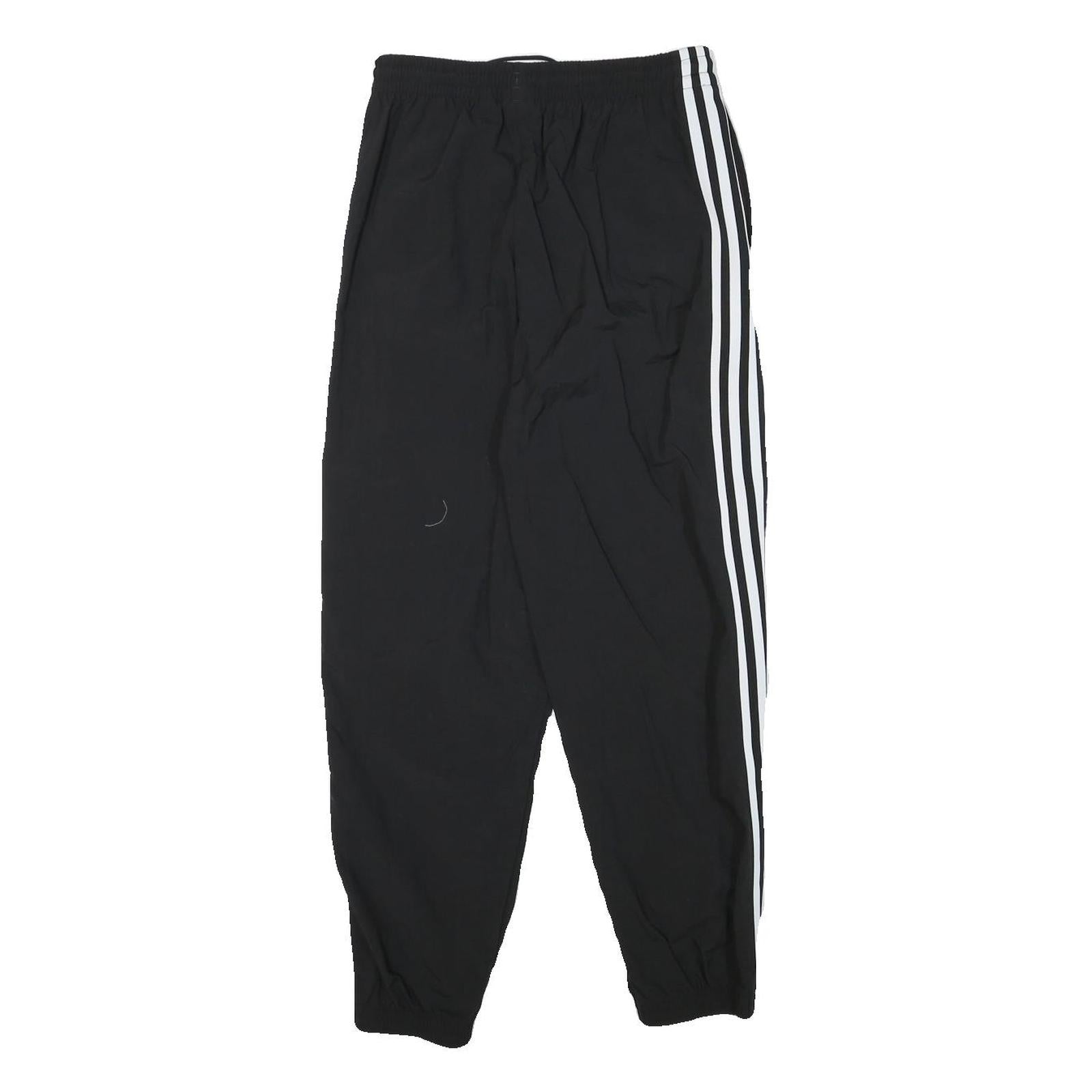 ADIDAS Womens Joggers Black & White Regular Tapered UK 10 W25 L27 Casual Sports