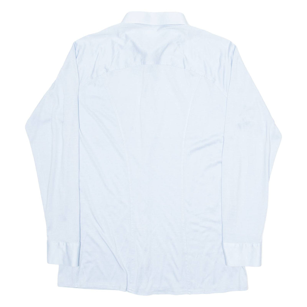 LIBERO Mens Plain Shirt Blue Long Sleeve S