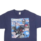 DELTA Mens Blue Giants Tiki Barber 2XL Short Sleeve Crew Neck Cotton Blend
