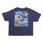 DELTA Mens Blue Giants Tiki Barber 2XL Short Sleeve Crew Neck Cotton Blend