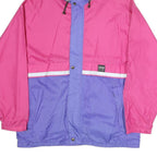 AQUA GUARD Womens Pink & Purple Zip Jacket S Woven Colourblock Hooded Casual