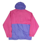 AQUA GUARD Womens Pink & Purple Zip Jacket S Woven Colourblock Hooded Casual