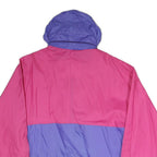 AQUA GUARD Womens Pink & Purple Zip Jacket S Woven Colourblock Hooded Casual